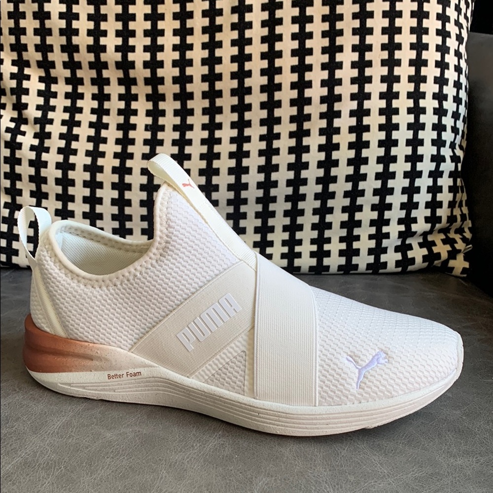 Puma Women's White Slip-On Sneakers